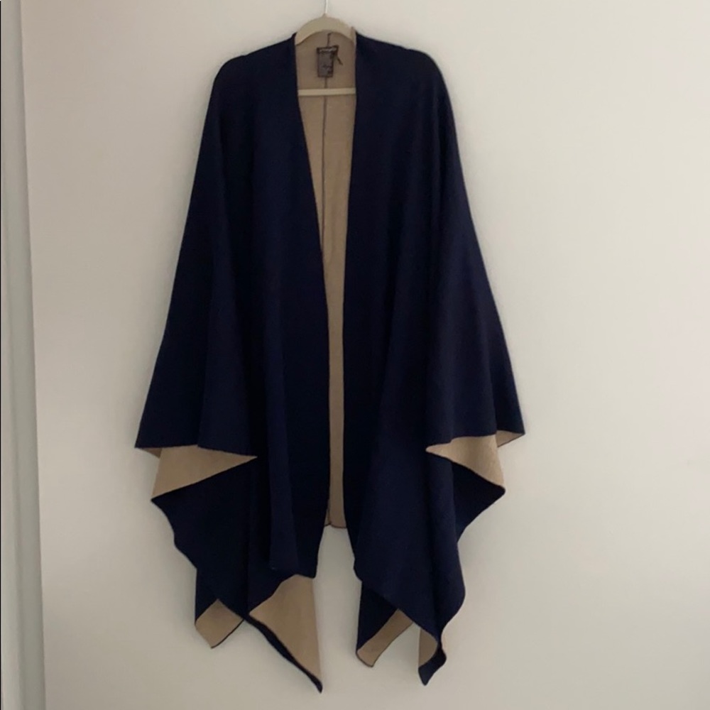 J McLaughlin blue and taupe wrap size OS(one size)
